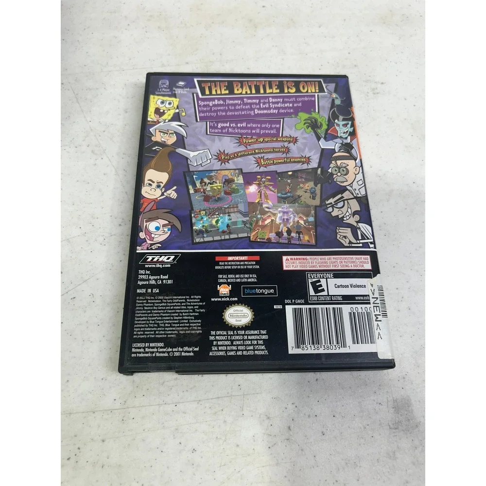 Nicktoons Unite Nintendo GameCube GCN SpongeBob Danny Phantom CIB GS-167